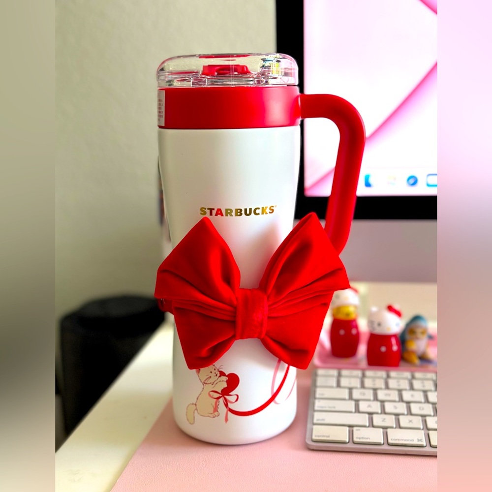Starbucks 2024 Valentines Lovely Day Cat Metal Tumbler